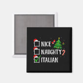 Christmas Nice Naughty Italian Funny Xmas Holiday  Magneet (Voorkant / Achterkant)