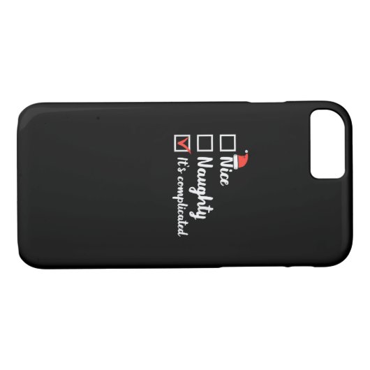 Christmas Nice Naughty Its Complicated  Case-Mate iPhone Case (Achterkant (Horizontaal))