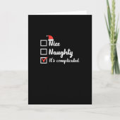 Christmas Nice Naughty Its Complicated Kaart (Voorkant)