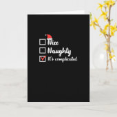 Christmas Nice Naughty Its Complicated Kaart (Gele Bloem)