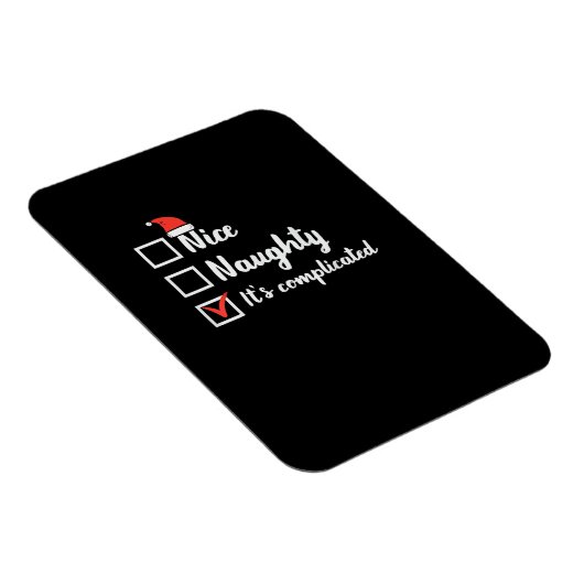 Christmas Nice Naughty Its Complicated Magneet (Rechterzijde)