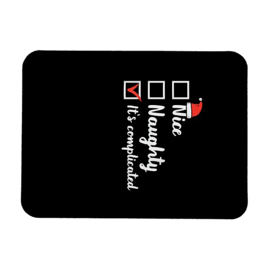 Christmas Nice Naughty Its Complicated  Magneet (Horizontaal)