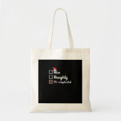 Christmas Nice Naughty Its Complicated Tote Bag (Voorkant)