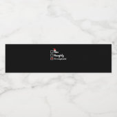 Christmas Nice Naughty Its Complicated  Waterfles Etiket (Enkel label)