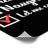 Christmas Nice Naughty Let Me Explain Funny Xmas M Poster (Hoek)