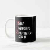 Christmas Nice Naughty Sister Did It Xmas Family B Koffiemok (Links)