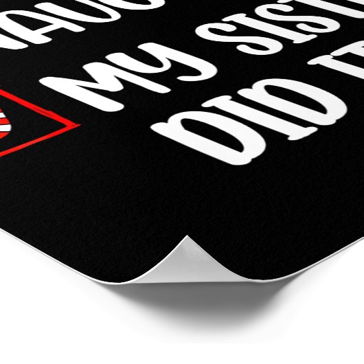 Christmas Nice Naughty Sister Did It Xmas Family B Poster (Hoek)