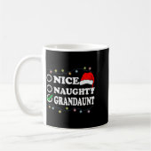 Christmas Nice Or Naughty Or Grandaunt Pajama  Koffiemok (Links)