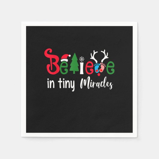 Christmas NICU Nurse Believe In Tiny Miracles Wome Servet (Voorkant)