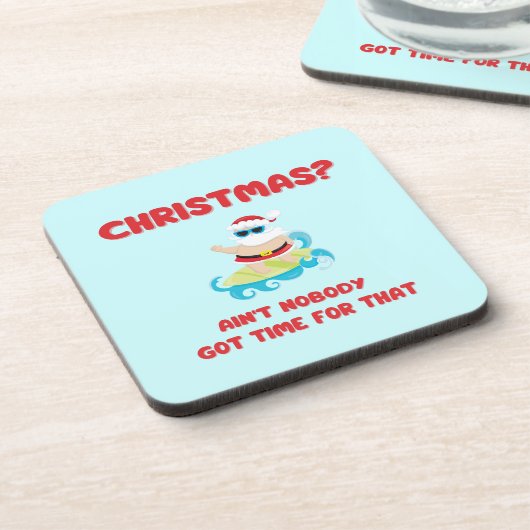 Christmas? Niemand heeft tijd voor dat grappige Bier Onderzetter (Linkerzijde)