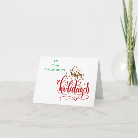 *CHRISTMAS/NIEUWE JAARGREETTEN* BUURKAART KAART (Voorkant)