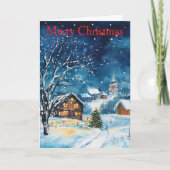 Christmas Night Feestdagen Kaart (Voorkant)