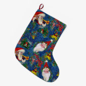 CHRISTMAS NIGHT, HOLLYBERRIES, SANTA CLAUS BUGLER GROTE KERSTSOK (Voorkant (Hangend))