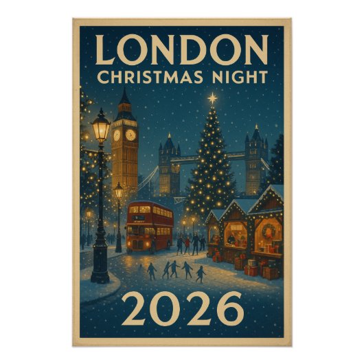 Christmas Night in London 2026 Perfect Poster (Voorkant)