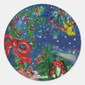 CHRISTMAS NIGHT RONDE STICKER (Voorkant)