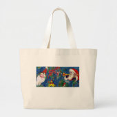 CHRISTMAS NIGHT Santa Bugler Grote Tote Bag (Voorkant)