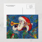 CHRISTMAS NIGHT / SANTA CLAUS FEESTDAGENKAART (Voorkant / Achterkant)