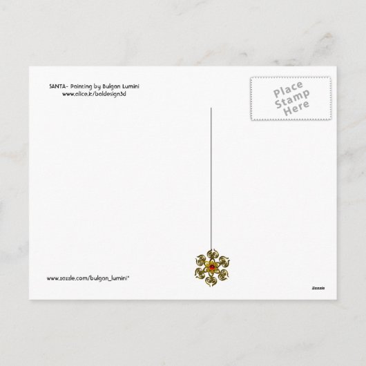 CHRISTMAS NIGHT / SANTA CLAUS FEESTDAGENKAART (Achterkant)