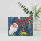 CHRISTMAS NIGHT / SANTA CLAUS FEESTDAGENKAART (Staand voorkant)