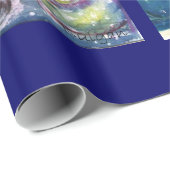 CHRISTMAS NIGHT/SANTA CLAUS PLAYING HARP CADEAUPAPIER (Rol Hoek)