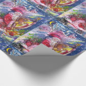 CHRISTMAS NIGHT/SANTA CLAUS PLAYING HARP CADEAUPAPIER (Hoek)