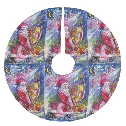 CHRISTMAS NIGHT/SANTA CLAUS PLAYING HARP KERSTBOOM ROK (Voorkant)