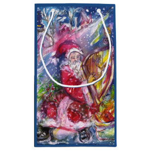 CHRISTMAS NIGHT/SANTA CLAUS PLAYING HARP KLEIN CADEAUZAKJE