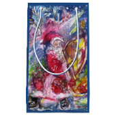 CHRISTMAS NIGHT/SANTA CLAUS PLAYING HARP KLEIN CADEAUZAKJE (Voorkant)