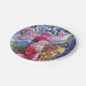 CHRISTMAS NIGHT/SANTA CLAUS PLAYING HARP PAPIEREN BORDJE (Gekanteld)