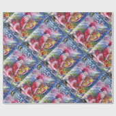 CHRISTMAS NIGHT/SANTA CLAUS PLAYING HARP Winter Cadeaupapier (Vlak)