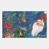CHRISTMAS NIGHT / SANTA RECHTHOEKIGE STICKER (Voorkant)