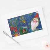 CHRISTMAS NIGHT / SANTA RECHTHOEKIGE STICKER (Envelop)