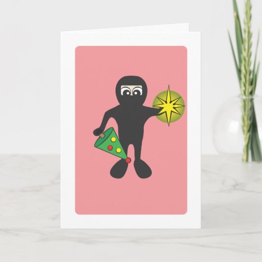 Christmas Ninja Feestdagen Kaart (Voorkant)