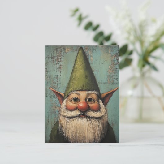 Christmas Nisse - Traditionele Scandinavische vaka Feestdagenkaart (Staand voorkant)