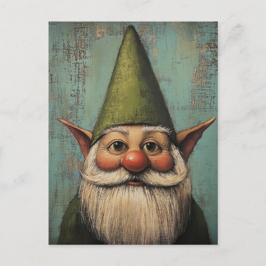 Christmas Nisse - Traditionele Scandinavische vaka Feestdagenkaart (Voorkant)