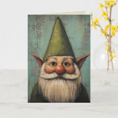 Christmas Nisse - Traditionele Scandinavische vaka Kaart (Gele Bloem)