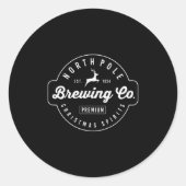 Christmas North Le Brewing Beer Holiday Season  Ronde Sticker (Voorkant)