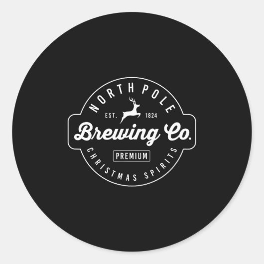 Christmas North Le Brewing Beer Holiday Season  Ronde Sticker (Voorkant)