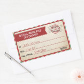 Christmas North Pole Delivery Custom Name Parcel Rechthoekige Sticker (Envelop)