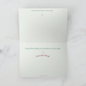 Christmas-Northern lights with Santa Feestdagen Kaart (Binnen)