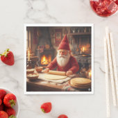 Christmas Norwegian Nisse Making Lefse, Napkins Servet (Insitu)