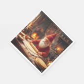 Christmas Norwegian Nisse Making Lefse, Napkins Servet (Hoek)