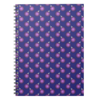 Christmas Notebook with Purple Baubles Notitieboek