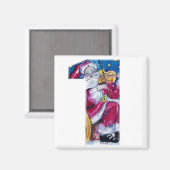 CHRISTMAS NUMMER 1 / GEÏNSPIREERDE SANTA MAGNEET (Voorkant / Achterkant)