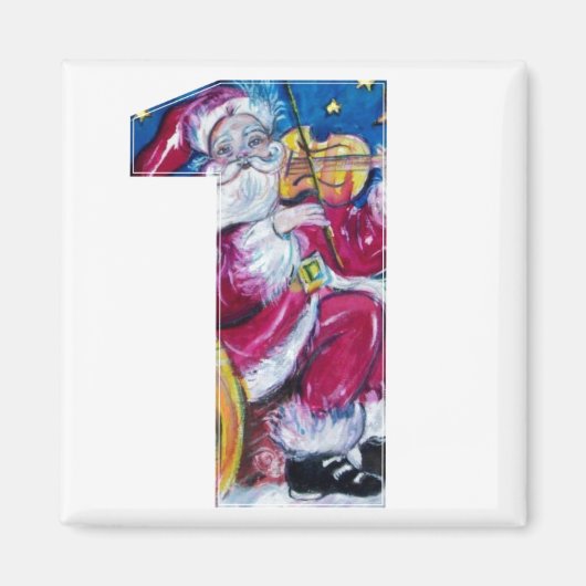 CHRISTMAS NUMMER 1 / GEÏNSPIREERDE SANTA MAGNEET (Voorkant)