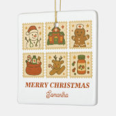 Christmas Nurse Collage | Vakantieherinnering Keramisch Ornament (Links)