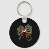 Christmas Nurse Coquette Bow Stethoscope Xmas Sant Sleutelhanger (Voorkant)