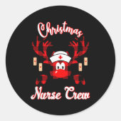 Christmas Nurse Crew - A Reindeer Nurse Buffalo Pl Ronde Sticker (Voorkant)