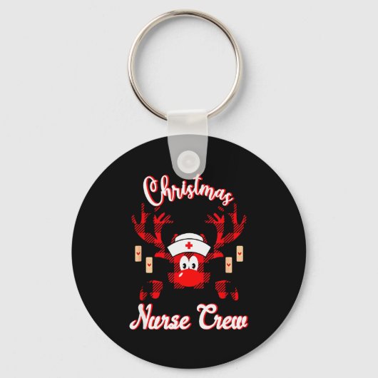 Christmas Nurse Crew - A Reindeer Nurse Buffalo Pl Sleutelhanger (Voorkant)