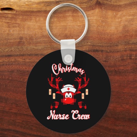 Christmas Nurse Crew - A Reindeer Nurse Buffalo Pl Sleutelhanger (Voorkant)